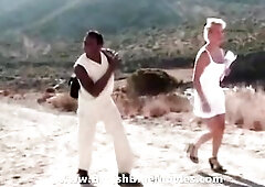 1990s vintage housewife takes a ebony wang up her anal opening!