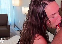 Small tits brunette MILF Katrina Colt gets BBC double penetration