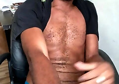 ROCK MERCURY PLAYS WITH GINORMOUS SAUCY PECKER ON CAM UNTIL HE DUMP JIZM ALL OVER GOODS