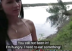 Girlfriends make cunt eating sextape by the lake