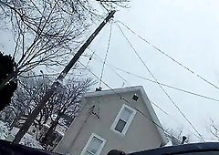 Cute T-Girl Risky Outdoor Masturbation and Cum