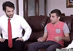 Innocent boy pounded hard in raw Mormon 3way initiation