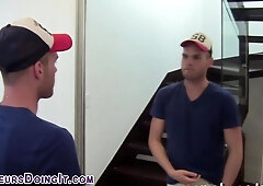 Inexperienced Grizzly Fondles Cock