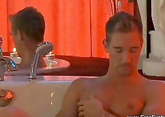 Romantic Wanking In A Bathroom