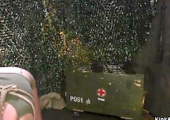 Lesbo Mother I'd Like To Fuck commanders Dee Williams and Syren De Mer put in rope servitude tractable soldier and then fisted her booty untill a