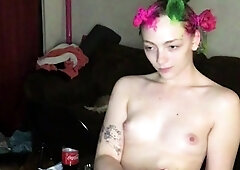 Small titted blond stunner Sarah Peachez masturbating