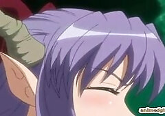 Pregnant anime with bigboobs caught and drilled by tentacles