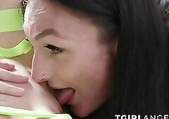 Beautiful cisgirl Lexi Lore have threesome with a hot tranny and a buffed dude