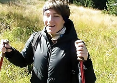 Public sex casting in the mountain - 1