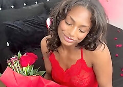 Ebony Queen Rhae Woods Gets Stretched by Isiah Maxwell's