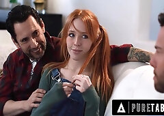 Creepy Social Worker Dominates Preggy Teen 18+ Madi Collins With Her Stepdad - + 2