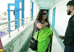 Indian beauty seduces in a passionate CFNM encounter with deep kissing and titjob