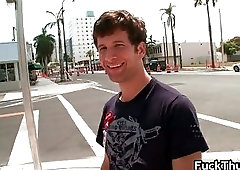 White ass gets dick sucked by thug