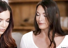 Redhead mother i'd like to fuck brought 2 roommates jointly and joins 'em