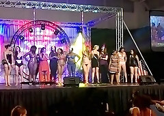 Ravishing amateur babes show off their hot curves on stage