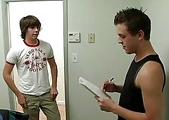 Cute boys excellent handjob & threeway fucking