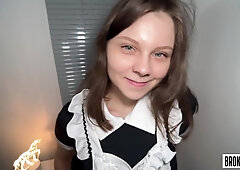 Teen 18+ Maid Exchange Sex For Cleaning Routine