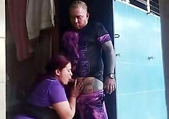 Banging the sexually excited cleaning lady at work (big beautiful woman corpulent gal)