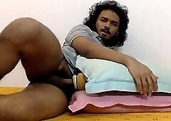 Daddy fingers his ass while pounding his toy and busts a HUGE motherfuckin nut!!