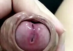 Playing with my nipples and cumming
