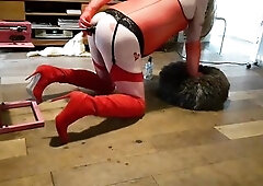 Sissy doxy Emma Huntcock being screwed by a machine using a ebony anal probe. There are 2 camera views as I was with a dude who operated the machine s