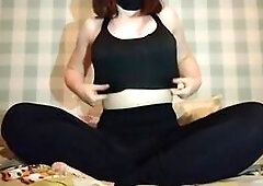 18yo Russian Teen's First Anal Solo on Webcam