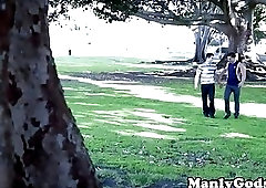 Muscular gay hunk rimming a jocks ass closeup