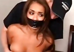 Little tied up bimbo receives harsh punishment from master BDSM