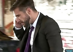 Big dick son threesome with cumshot