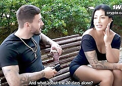 Colombian woman in Spain seeks males on the street with large weenies for sex - Mariana Martix & Raul Bud