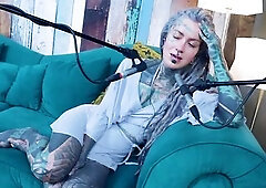 I talk about Y - U - ASMR podcast SFW talking alternative slender angel dreadlocks tattoo model inked beauty
