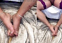 i love to do footjoob with my wonderful heels and prety feet on dildos when i can't do it on a weenie