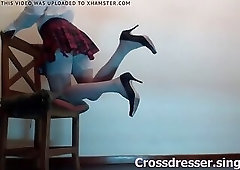 Sissy Secretary in office uniform