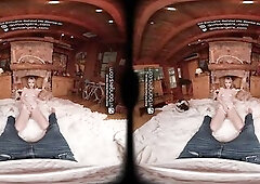 VR Bangers: Hawt Blond Sucks And Bangs During Romantic Getaway In A Country Cottage - VR Porn