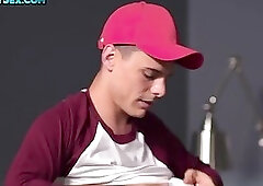 Asslicked jockstrap bototm twink fucked by muscled hunk