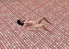 Charming CG animated transsexual porn stars breathtaking shemale with voluptuous curves and giant jock eagerly inserting thick anal butt plug, pumping