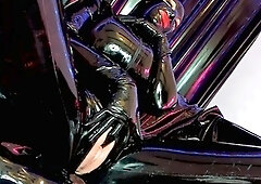 Latex fetish femdom bdsm anal strap on pain