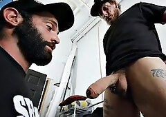 Pierced gay fucks a perverted stud in an anal hole hardcore