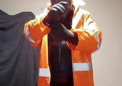 Latex Boy in Pvc Layers