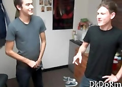 Gay boys give a hot hand job