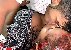 Intimate moments between couples featuring passionate kissing and oral sex ending in facial