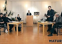 Santa and Gina get naughty with young stud while husband watches in secret