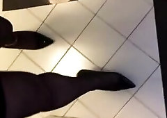 Black Pantyhose at the Oaks Apartment