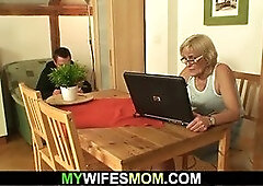 Girlfriends old mom is horny bitch!