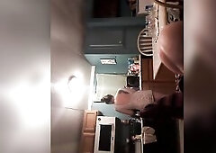 Smoking cooking rolling blow job tease with dildo