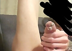 Banging myself with glass dido till I jism