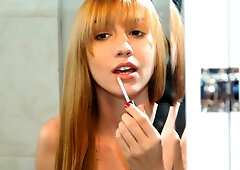 Aesthetic babe with big bottom Mikayla Mico rides on a long dick