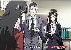 Cartoon babe with big tits needs a good fuck as soon as possible, even at work