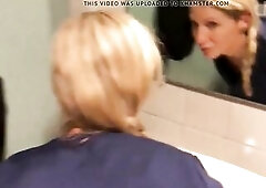 Boss Visits The Hawt Nurse in Hospital's Washroom