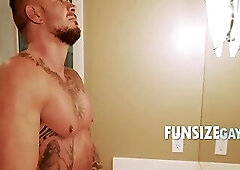 Twink Showering With Personal Trainer